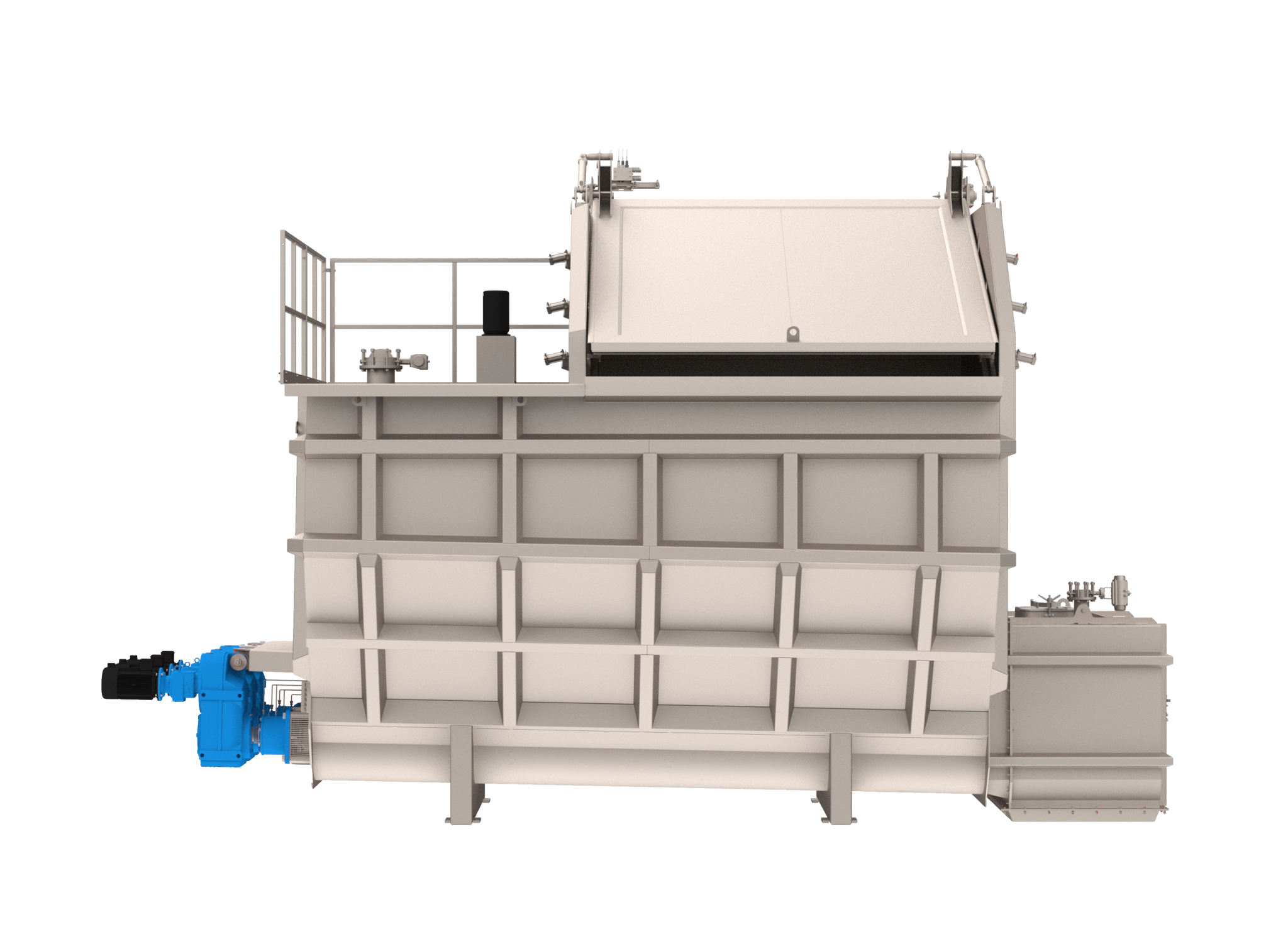 Industrial system for animal fat treatment and recovery